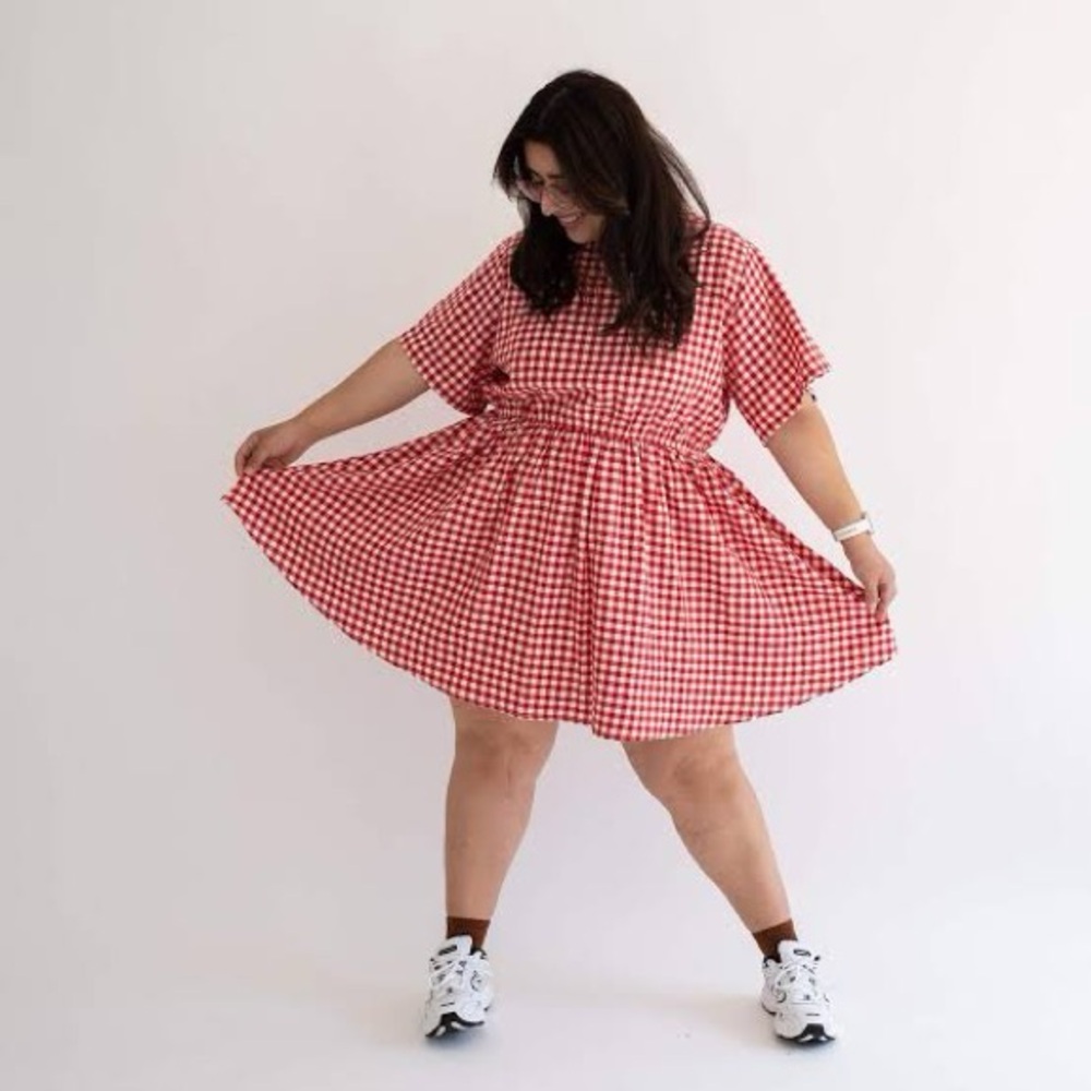 Shiny by Nature Gingham Red Dress - Picture 2 of 5